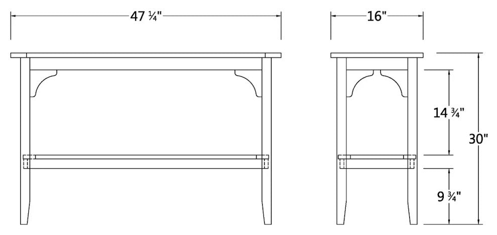 Caterina Weathered Teak Wood Outdoor Console Table