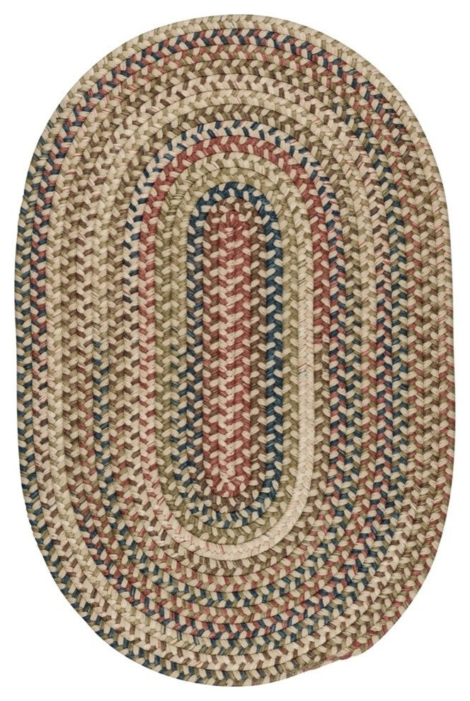 Colonial Mills Cedar Cove CV99 Natural Traditional Area Rug, Oval 2'x3'
