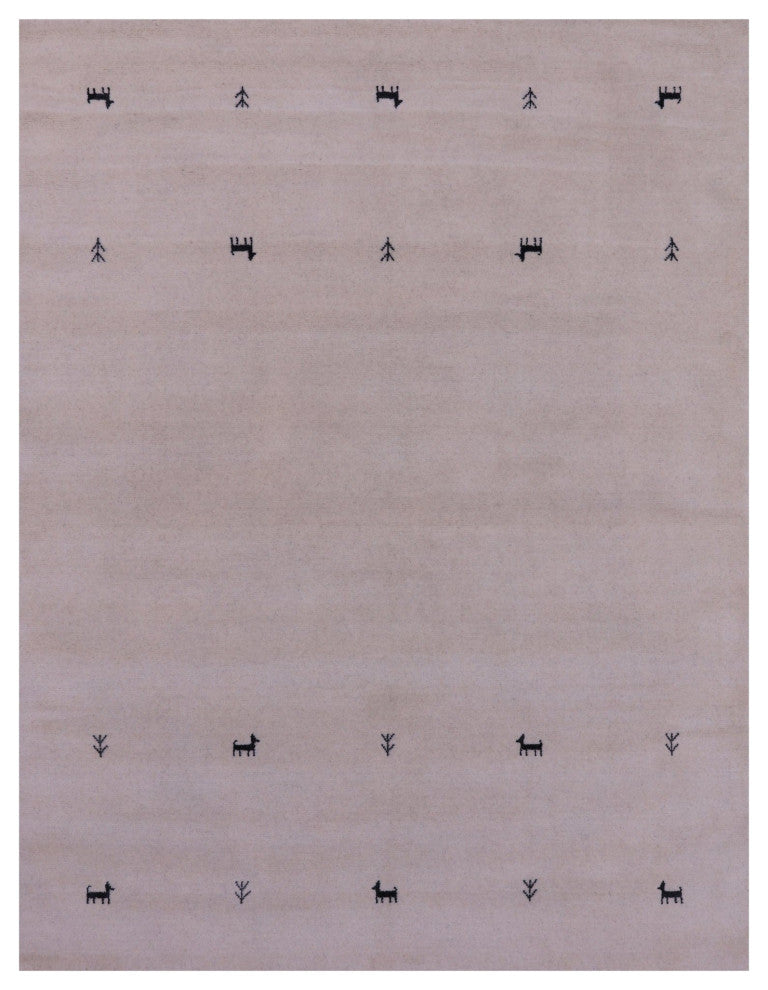 Persian Gabbeh Handmade Wool Rug 5' 0" X 7' 0" - Q15247