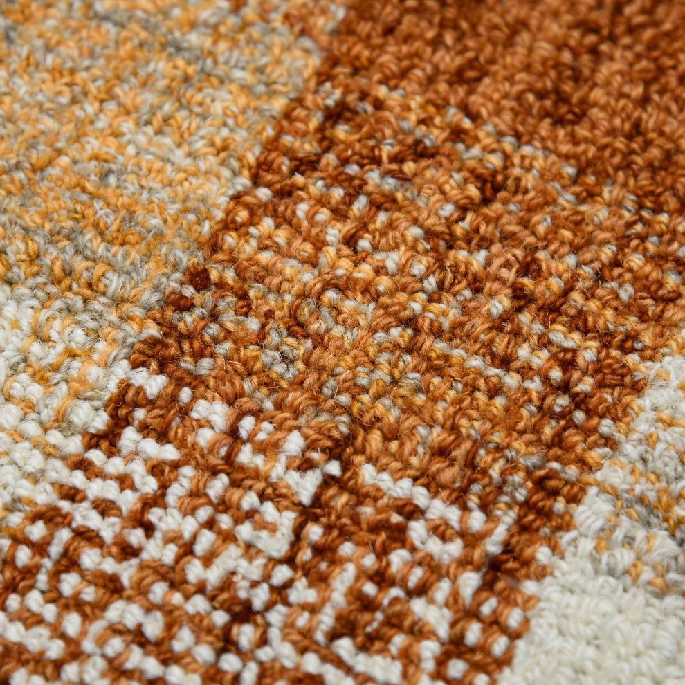 Tartan Cartwell Area Rug, Orange, 9' x 13', Plaid