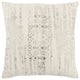 Ivory Silver Distressed Vintage Throw Pillow