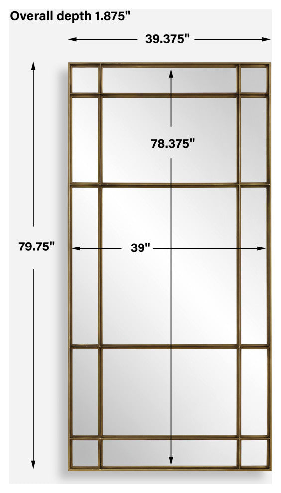 Uttermost Spurgeon Gold Window Mirror