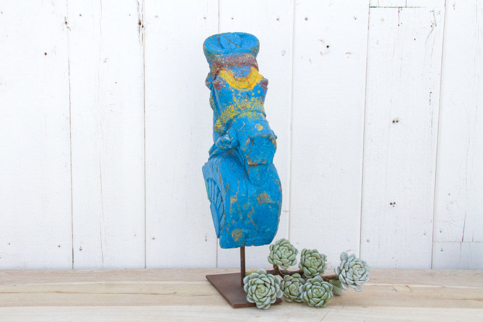 Primitive Architectural Carved Wooden Horse