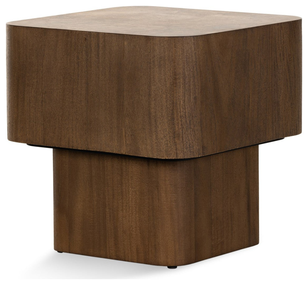 Blanco End Table-Warm Umber Burl