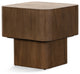 Blanco End Table-Warm Umber Burl