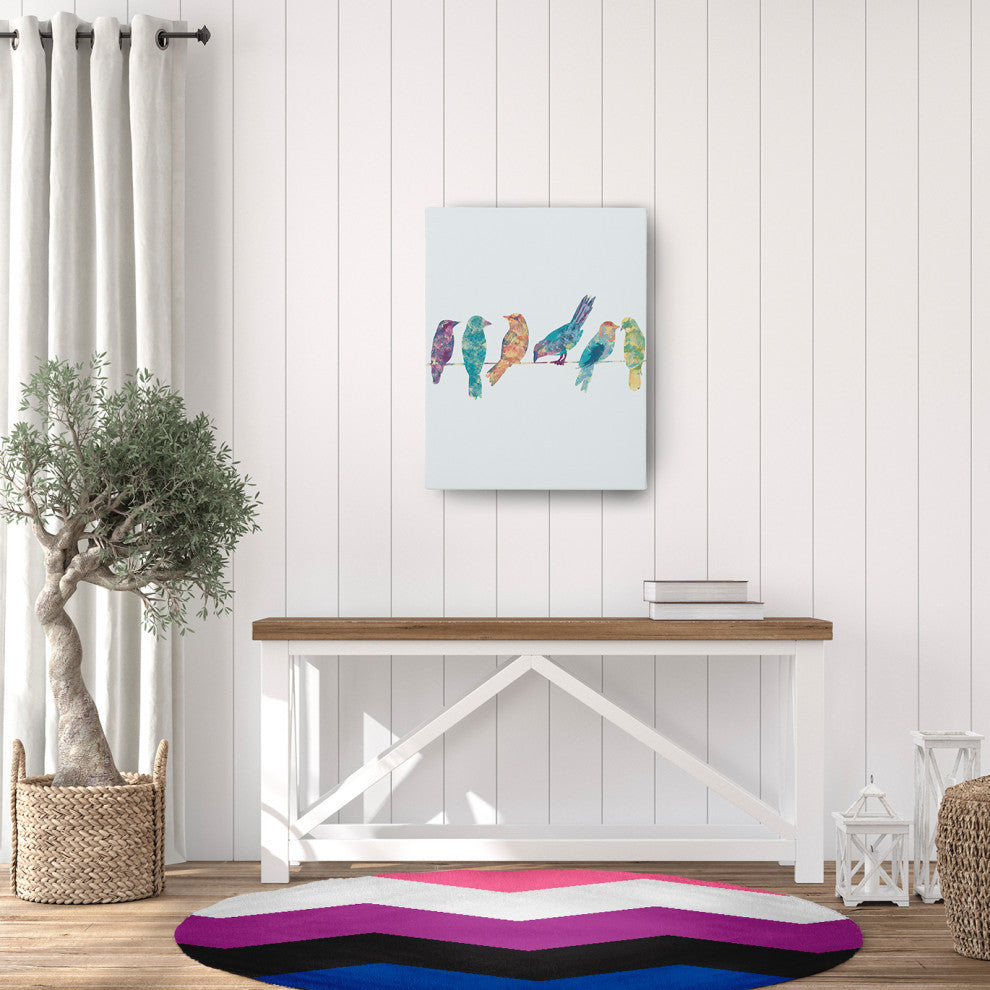 Genderfluid Chevron Chenille Rug, Genderfluid Chevron, 5' Round