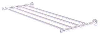 Carolina Crystal 30" Towel Shelf, Satin Chrome