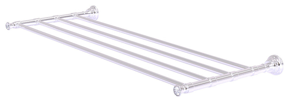 Carolina Crystal 30" Towel Shelf, Satin Chrome