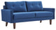 Blue Velvet Modern Tufted Modular Sofa