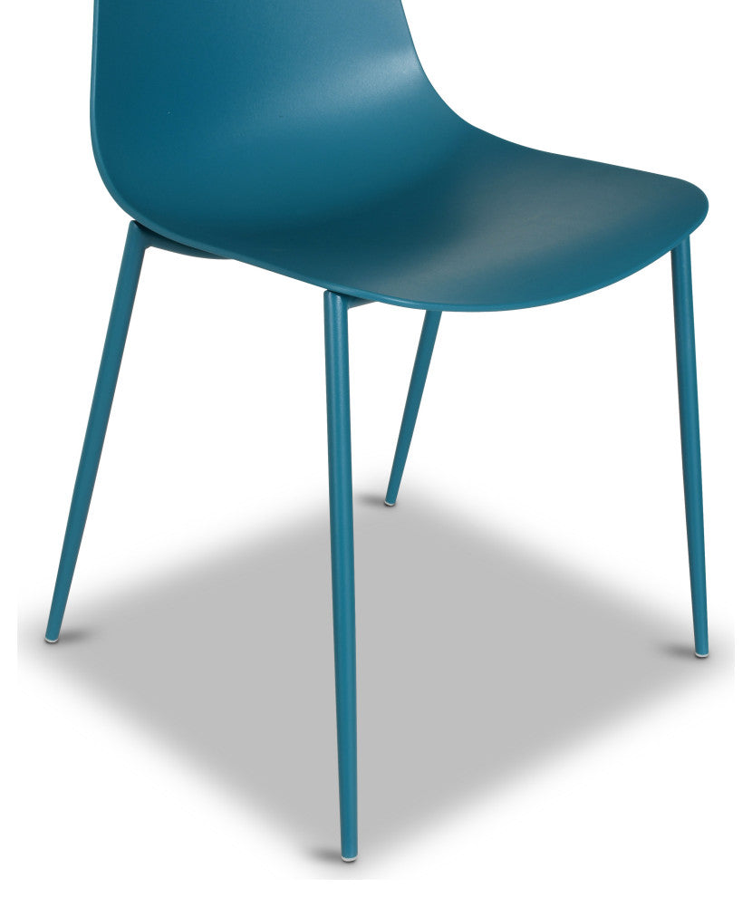 Poly and Bark Isla Chair, Ocean Teal, Set of 4