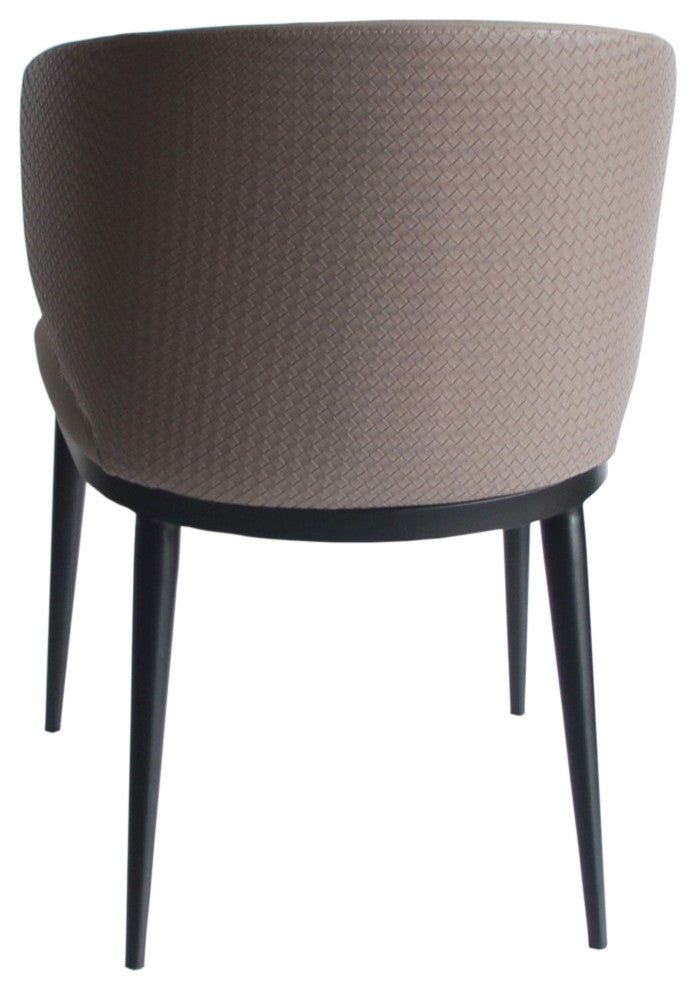 Modrest Caplan Modern Beige Leatherette Dining Armchair