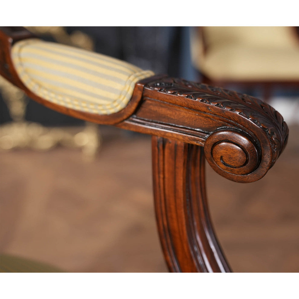Round Back Mahogany Chair