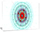 Light Blue Fractal Sphere, Oversized Abstract Canvas Art Print, 60x40
