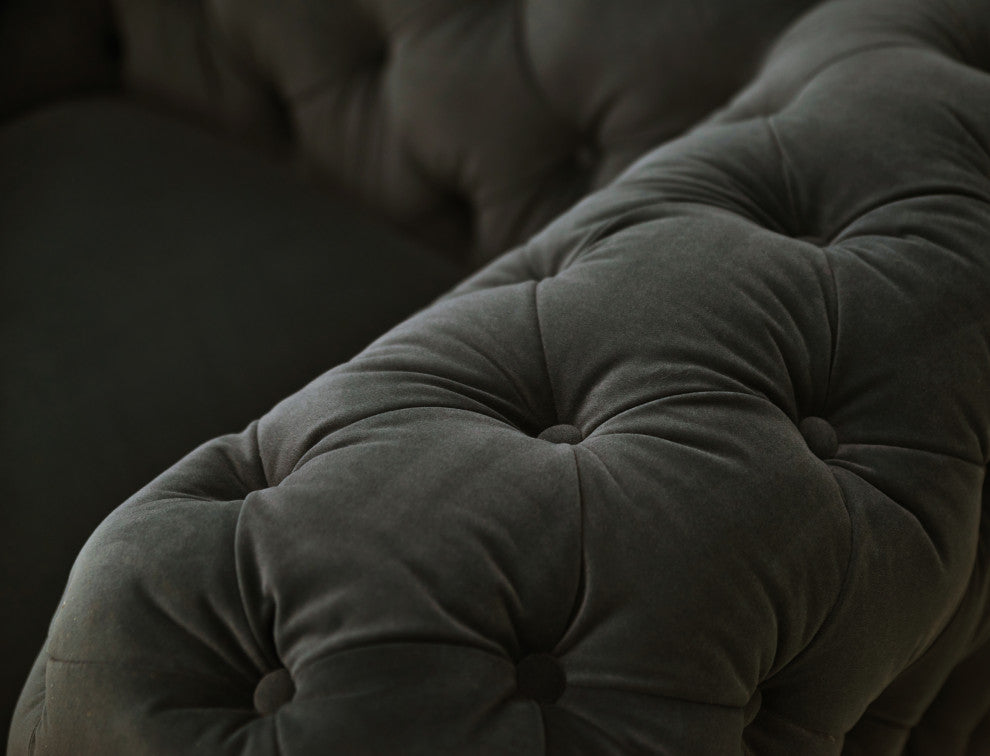 Divani Casa Sheila Dark Grey Fabric Loveseat