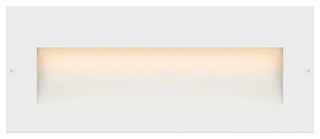 Hinkley Taper Landscape Light, Satin White, Wide Horizontal Step Light