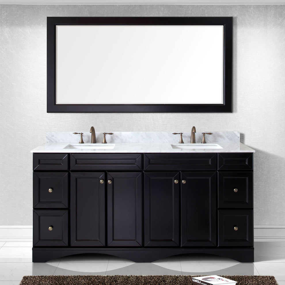 Talisa 72" Double Bathroom Vanity Set, Espresso