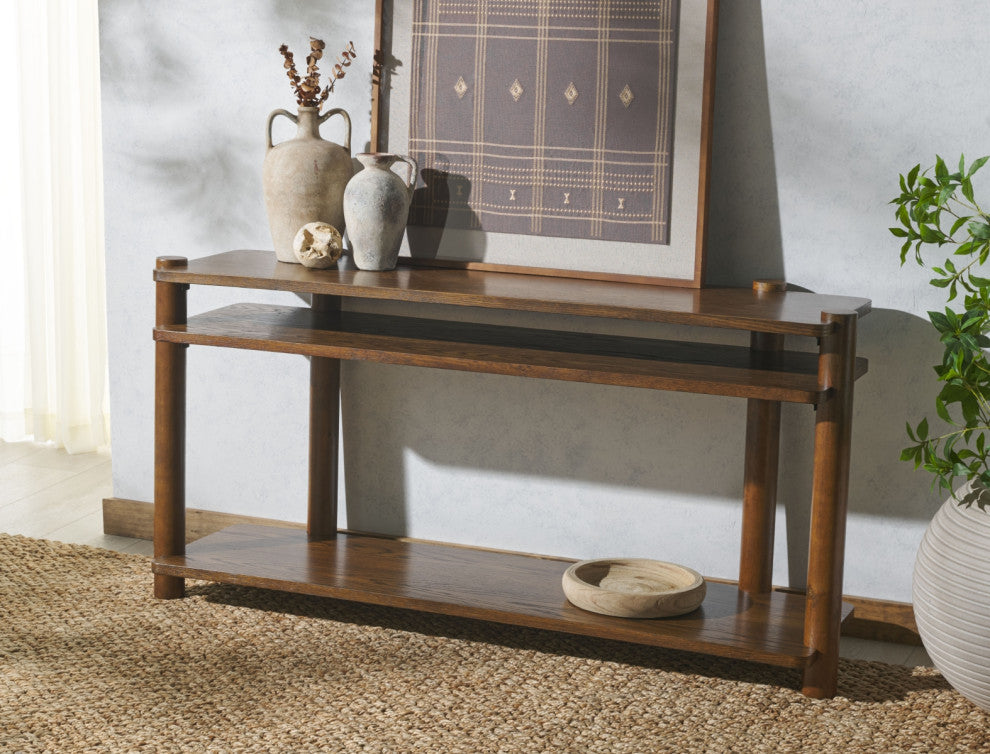 Safavieh Couture Edisyn Wood Console Table, Medium Oak