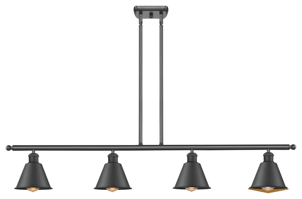 INNOVATIONS LIGHTING 516-4I-BK-M8-LED Smithfield 3 Light Island Light