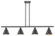 INNOVATIONS LIGHTING 516-4I-BK-M8-LED Smithfield 3 Light Island Light