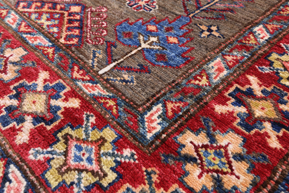 Runner Super Kazak Hand Knotted Wool Rug 2' 6" X 10' 8" Q7500