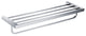 Stelios Bathroom Shelf with Towel Bar, Chrome