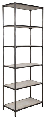 Uttermost 22960 Baldwin 31"W 6 Shelf Display Shelf - Iron / White Wash