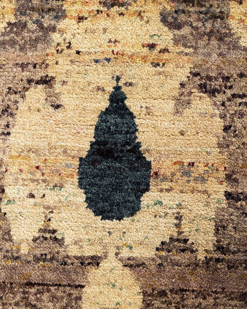 Ikat One-of-a-Kind Handmade Area Rug Brown, 7' 10" x 10' 1"