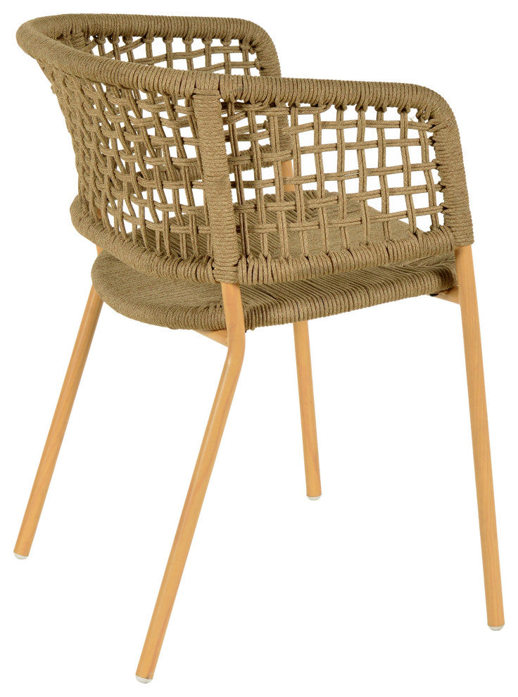 Niel Natural Oak Finish Outdoor Dining Chair