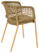 Niel Natural Oak Finish Outdoor Dining Chair