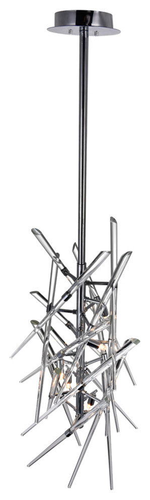 Icicle 5 Light Mini Chandelier With Chrome Finish