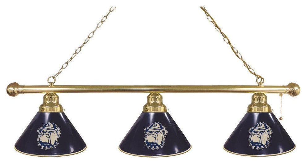 Holland Georgetown University 3-Shade Billiard Light - Brass Fixture