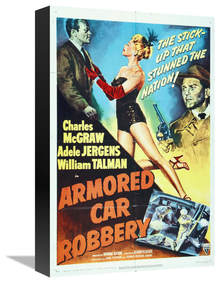 "Armored Car Robbery" Stretched Canvas Giclee by Hollywood Photo Archive, 10x16"