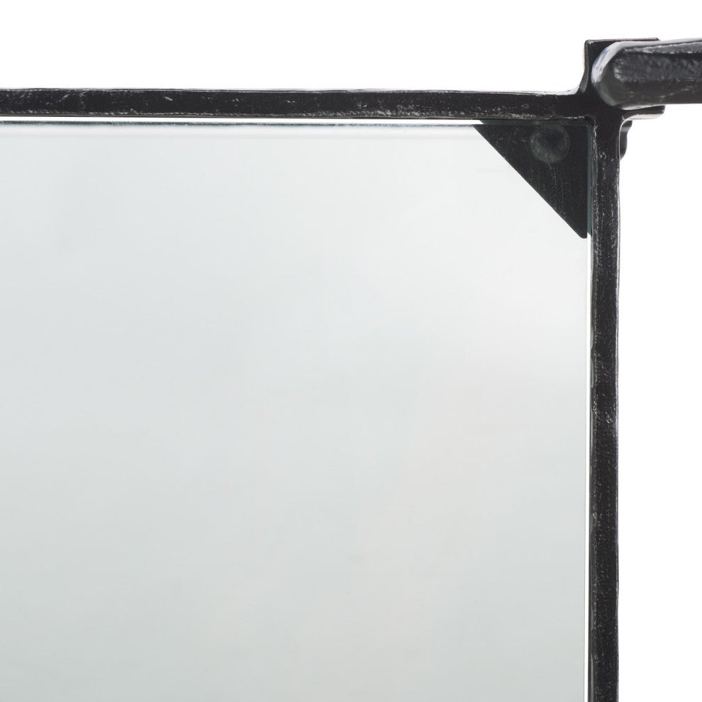 Safavieh Couture Isabellina Metal Bar Cart, Black/Clear