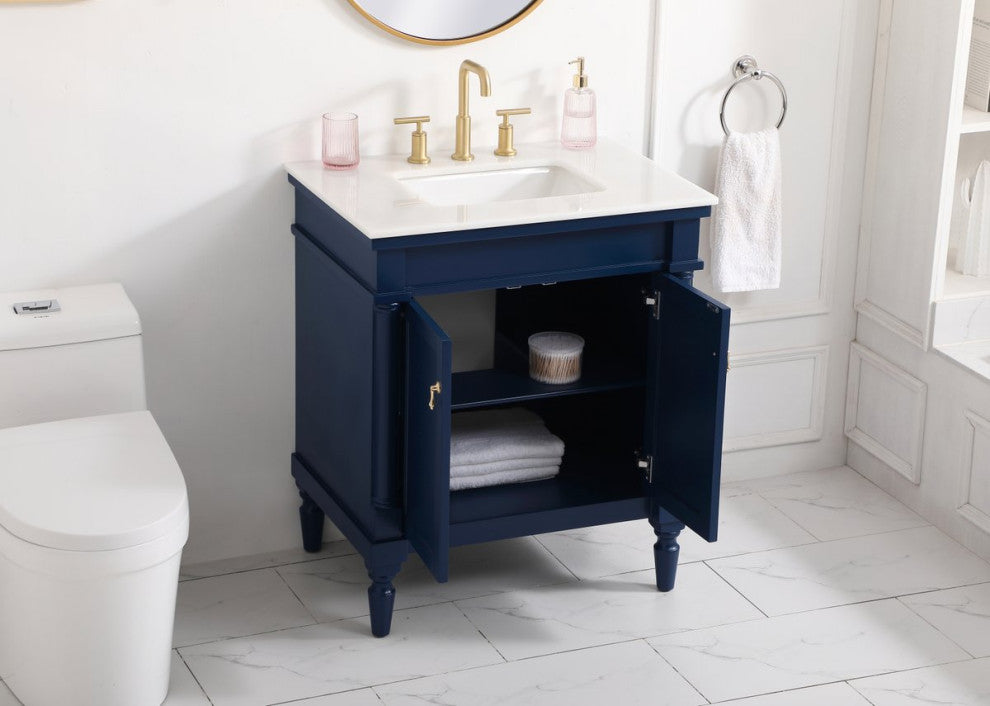 Lewis 30" Single Bathroom Vanity, Blue