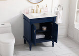 Lewis 30" Single Bathroom Vanity, Blue