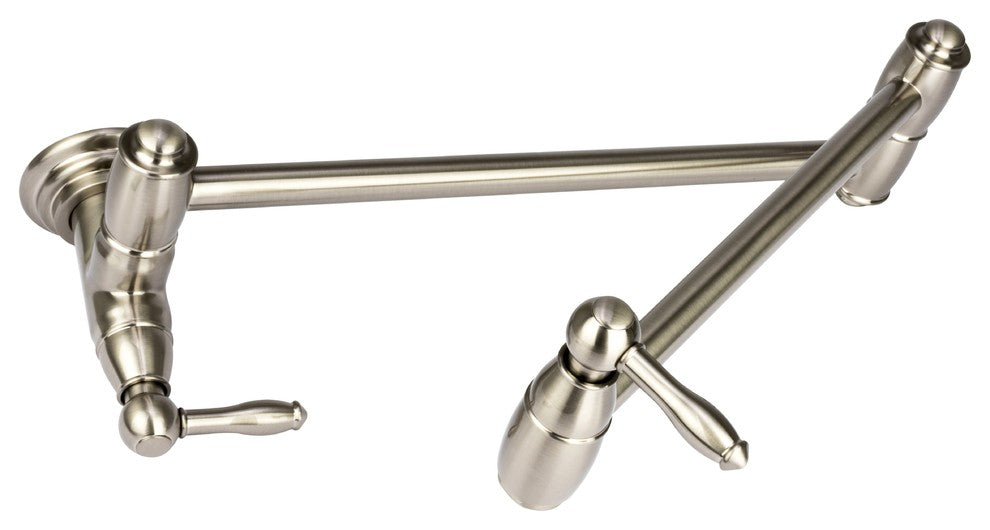 Traditional Wall-Mount Pot Filler in Brushed Nickel