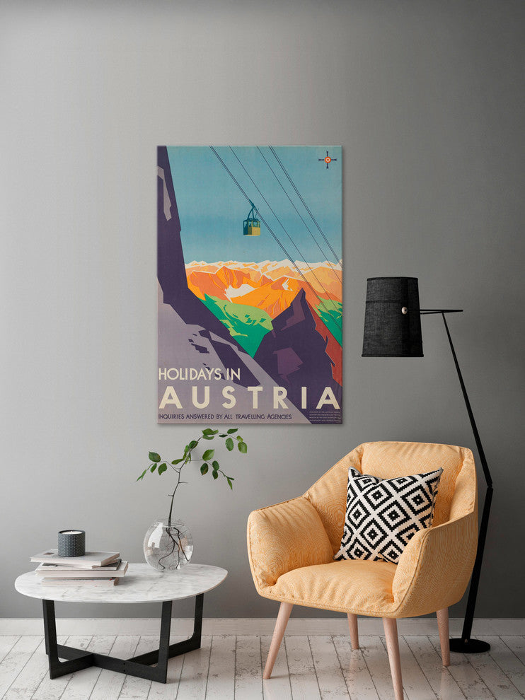 "Holidays in Austria" Painting Print on Wrapped Canvas, 16"x24"