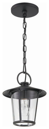 Andover 1-Light Matte Black Outdoor Chandelier