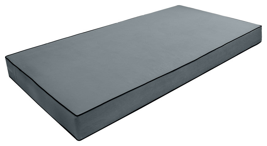 Contrast Pipe 6" Twin-XL 80x39x6 Velvet Indoor Daybed Mattress COVER ONLY-AD347