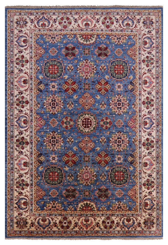 6' 10" X 10' 1" Persian Tabriz Hand-Knotted Wool Rug Q7525