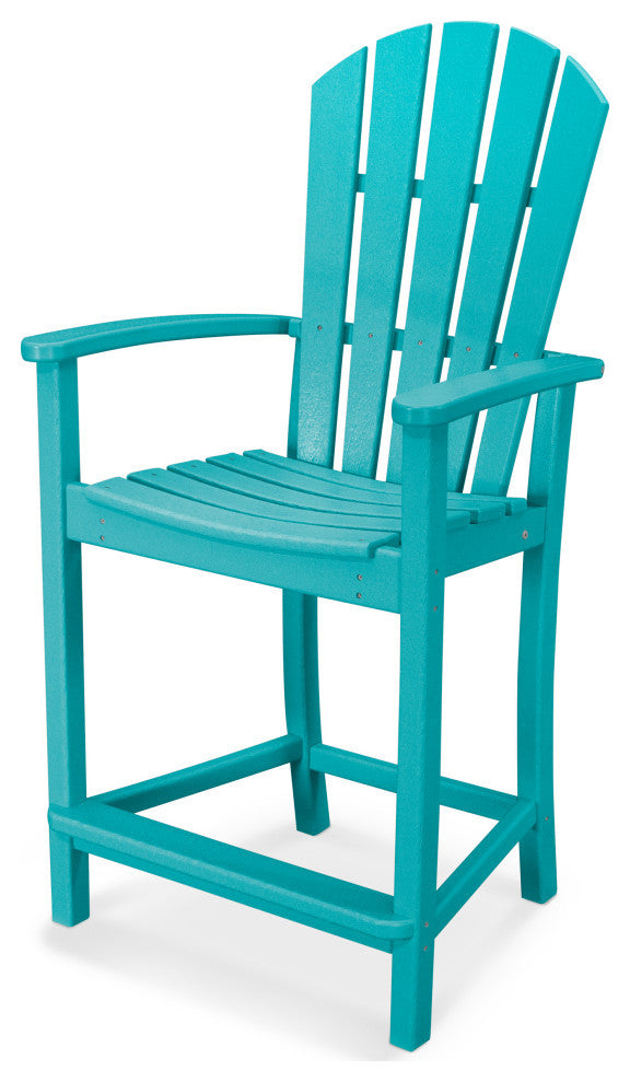 POLYWOOD Palm Coast Counter Chair, Aruba