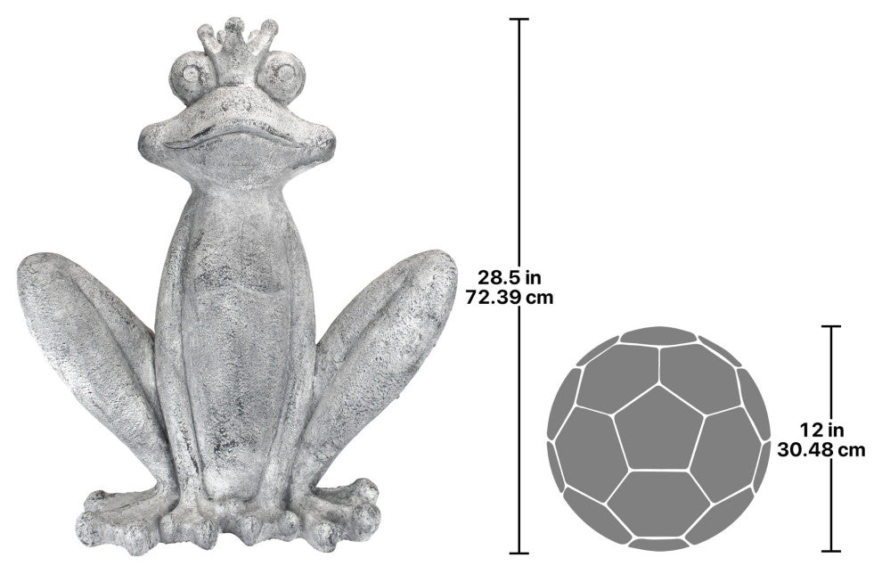 Big Old Bull Frog King Garden Statue