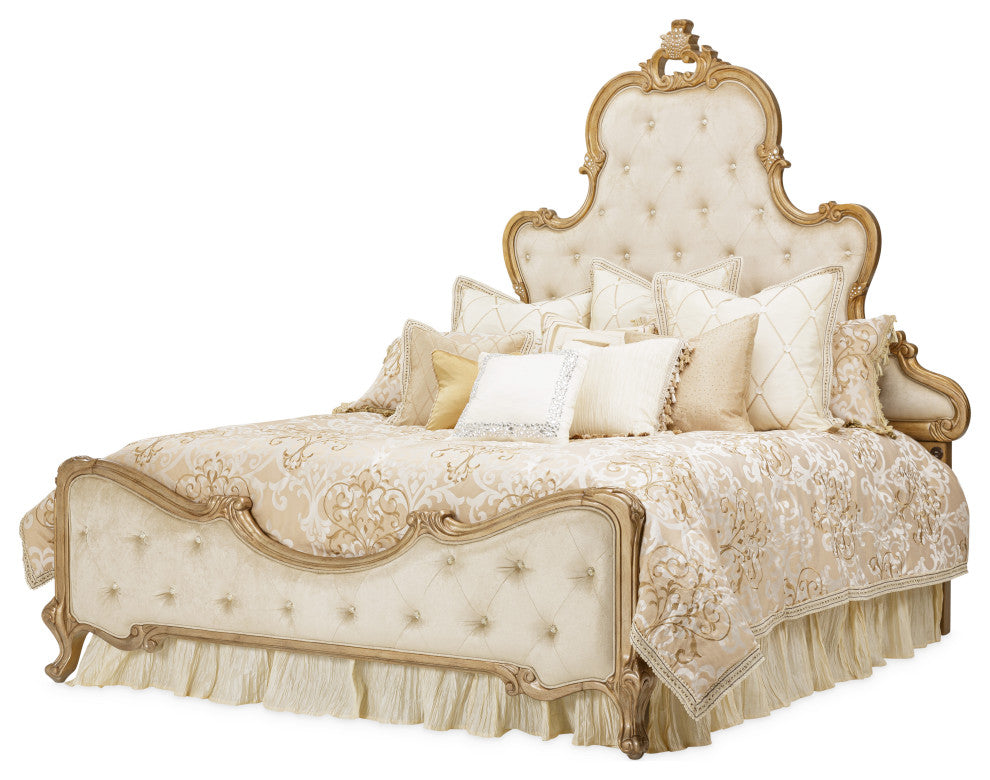 Aico Amini Luxembourg 12 Pc Queen Comforter Set in Creme