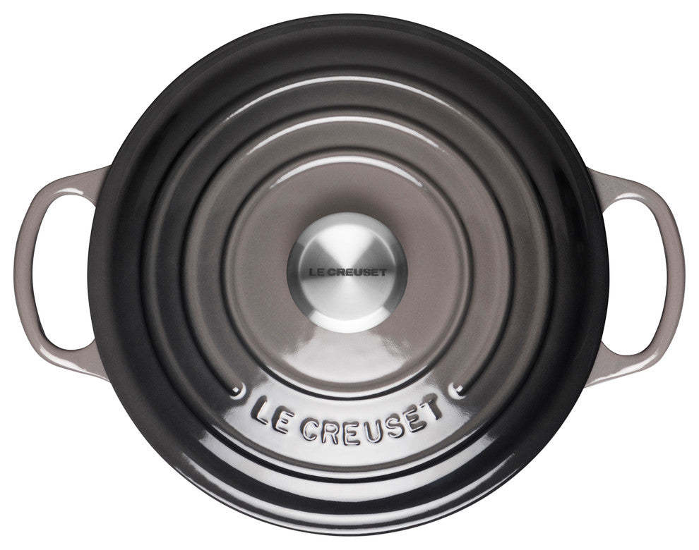 Le Creuset Signature Cast Iron Round Casserole, 24 cm, Flint