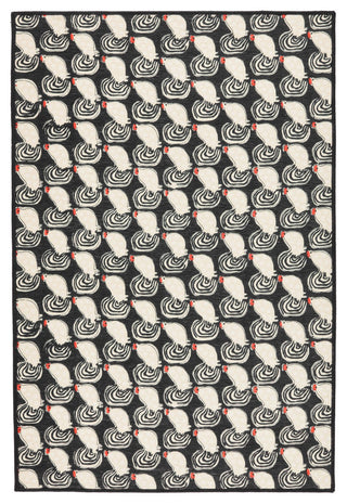 Frances Valentine x Dash & Albert Cockadoodledoo Multi Washable Rug, 2'6" x 8'