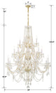 Traditional Crystal 20-Light Polished Brass Chandelier
