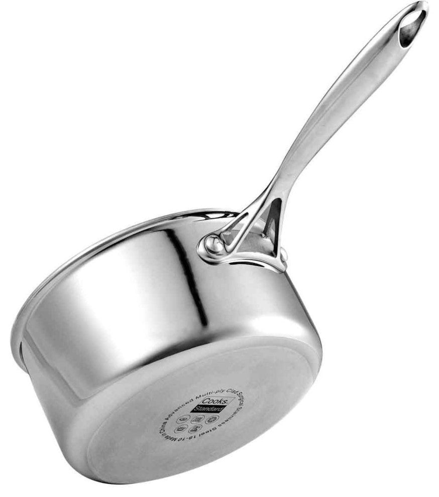 Cooks Standard Multi-Ply Clad Stainless-Steel Covered Sauce Pan, 1.5-Quart