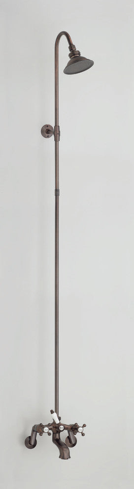 Cheviot Products 5100 Series Tub Filler W/ Shower, Cross Handles, Antique Bronze