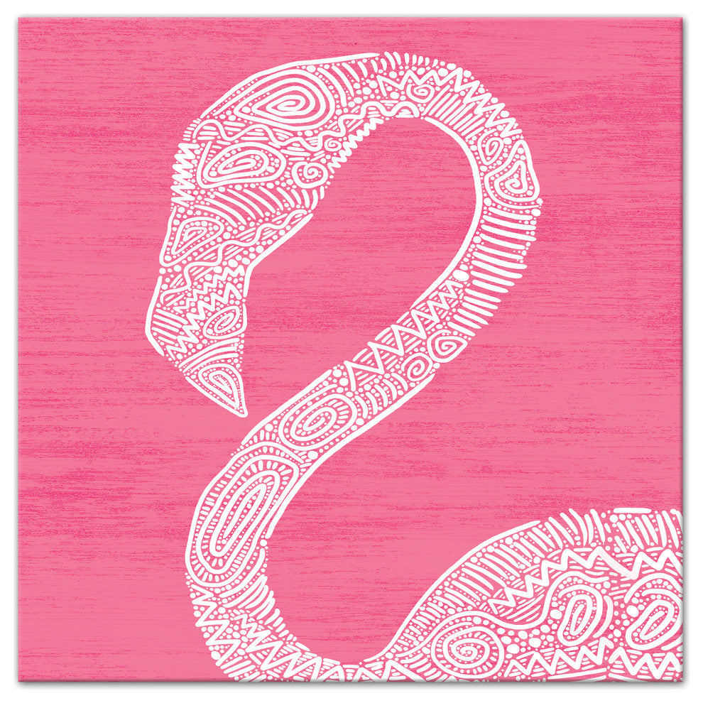 Pink Flamingo 24x24 Canvas Wall Art