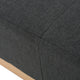 GDF Studio Lou Mid-Century Fabric Ottoman, Oxford Gray